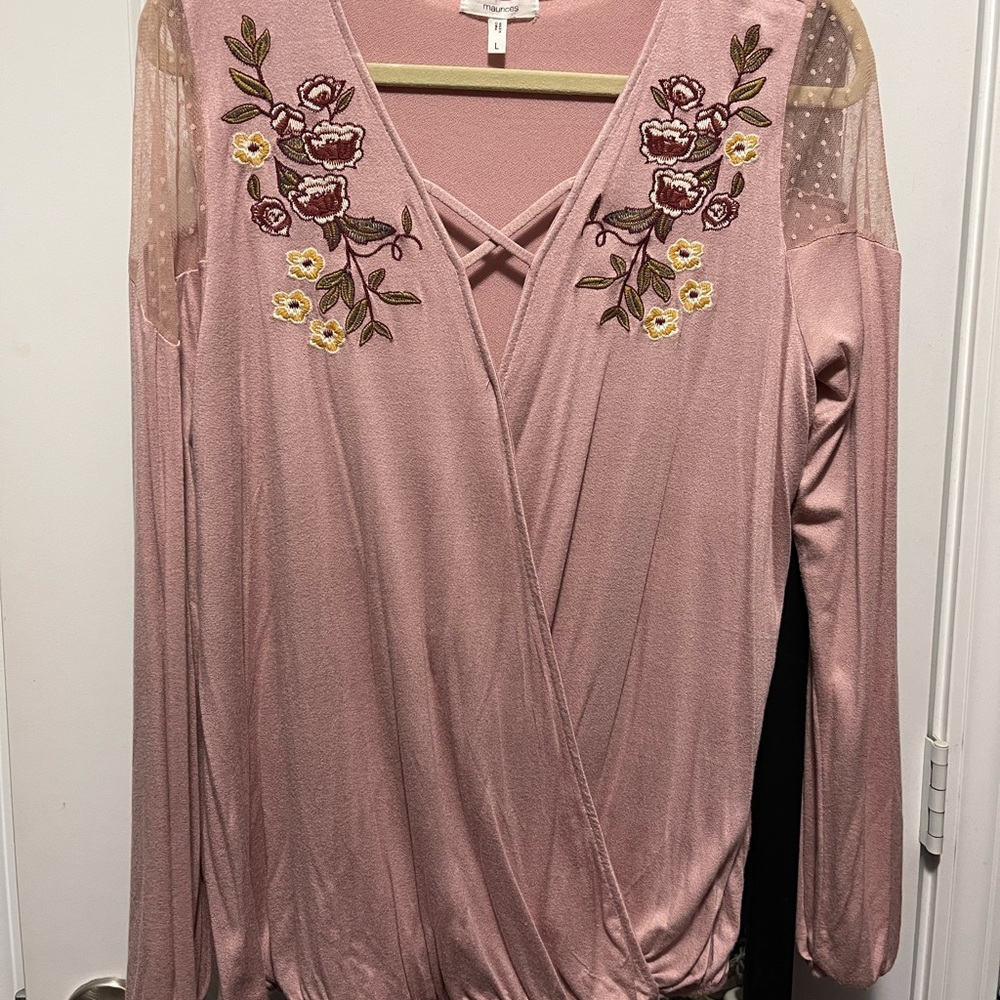 Maurices surplice wrap top